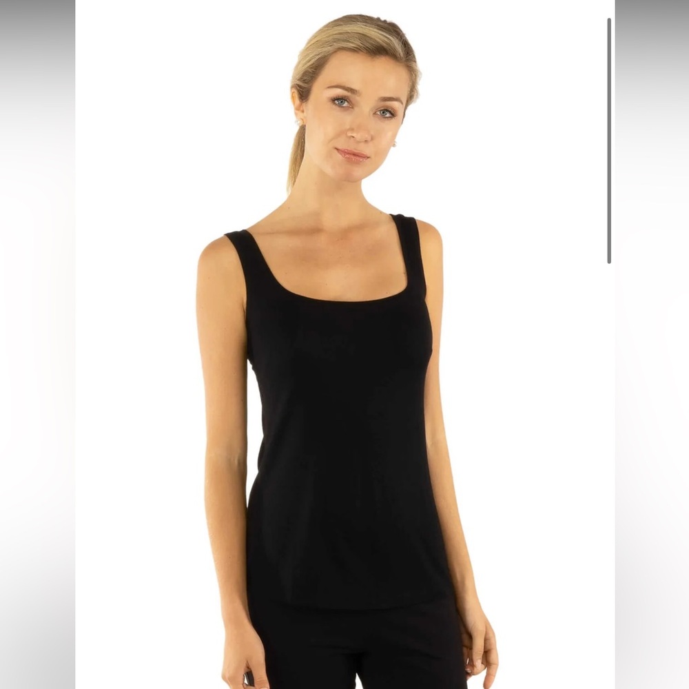 GRETCHEN SCOTT SUPER SOFT VISCOSE TANK TOP SIZE XL BLACK  NWOT